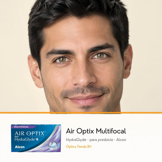 Air Optix HydraGlyde Multifocal – lentes de contacto para presbicia, modelo hombre