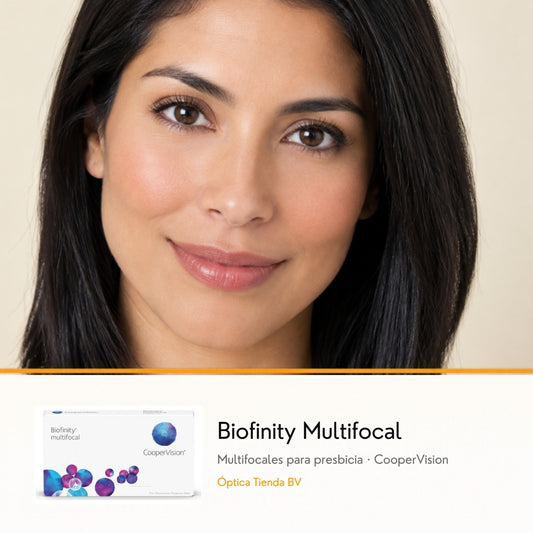 Biofinity Multifocal – lentes de contacto para presbicia, modelo mujer