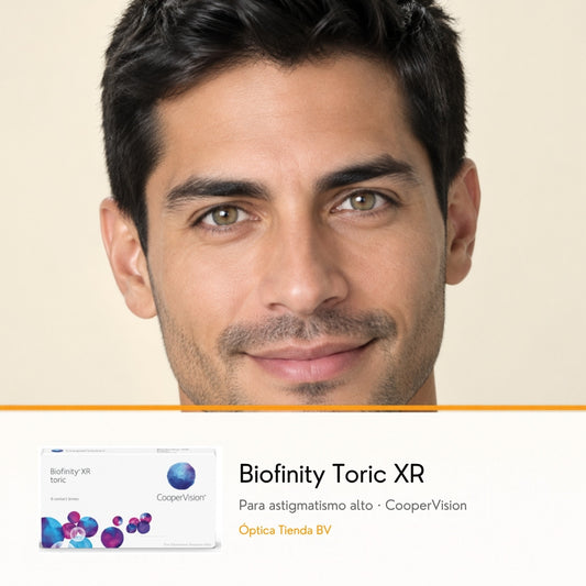 Biofinity Toric XR – lentes de contacto para astigmatismo alto, modelo hombre