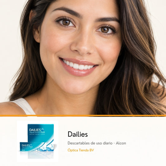Dailies – lentes de contacto descartables de uso diario Alcon, modelo mujer