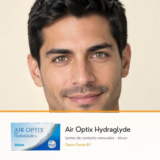 Air Optix Hydraglyde – lentes de contacto mensuales Alcon, modelo hombre