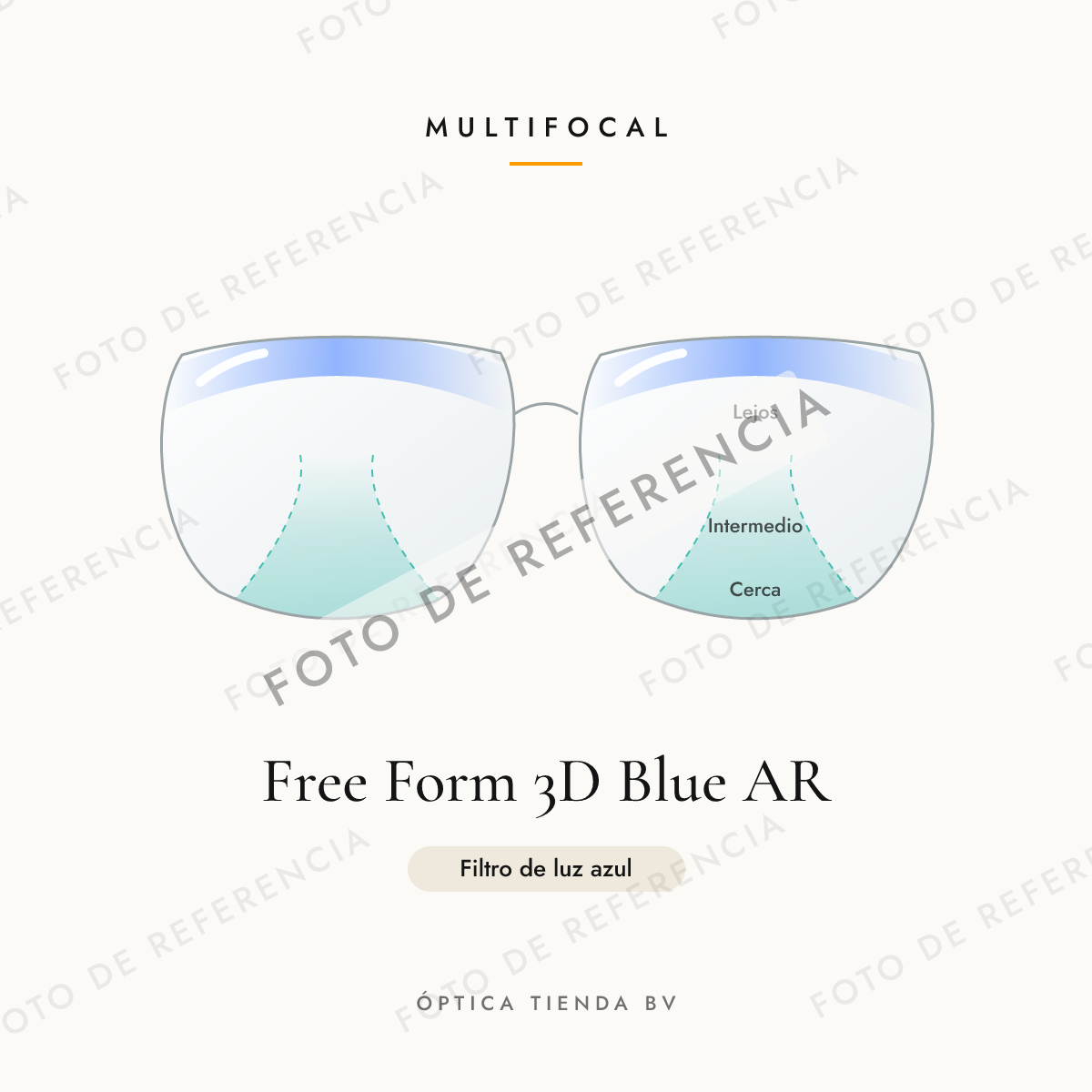 Foto de referencia: Multifocal Free Form 3D Blue AR