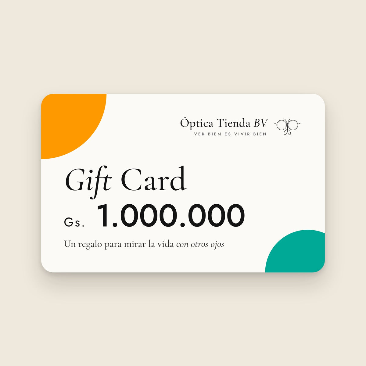 Gift Card Óptica Tienda BV de Gs. 1.000.000