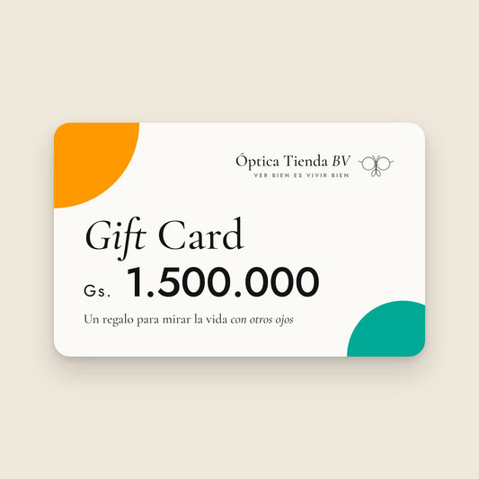 Gift Card Óptica Tienda BV de Gs. 1.500.000